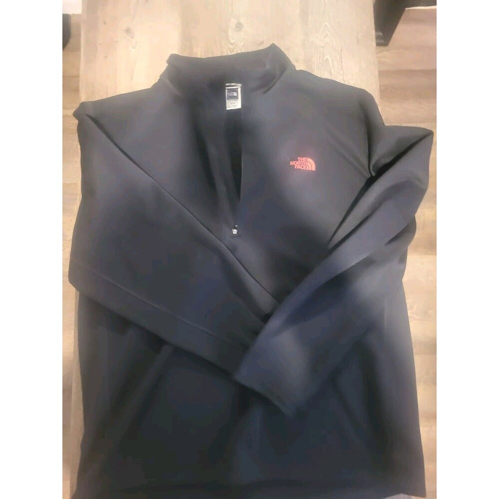The North Face Black Half Zip Pullover Zip Pocket Excellent Condition XLarge